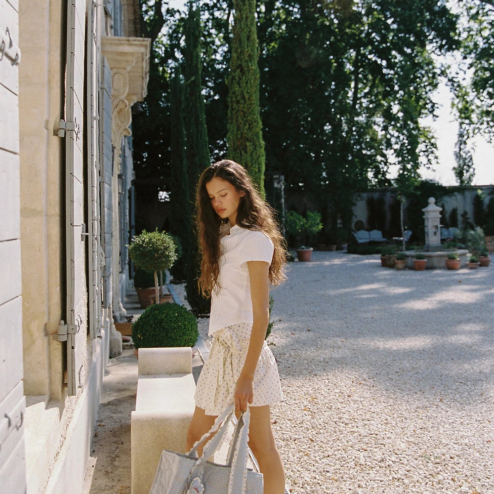 JUNI - The Everything Bag in Blue Check