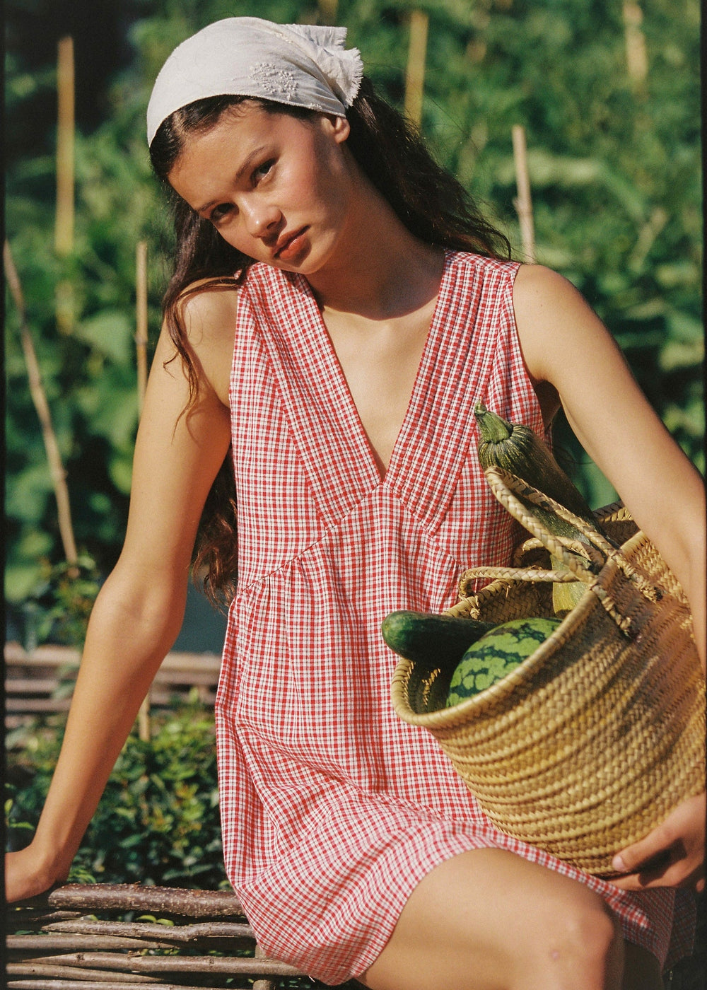 JUNI - Hunter Mini Dress in Red Check