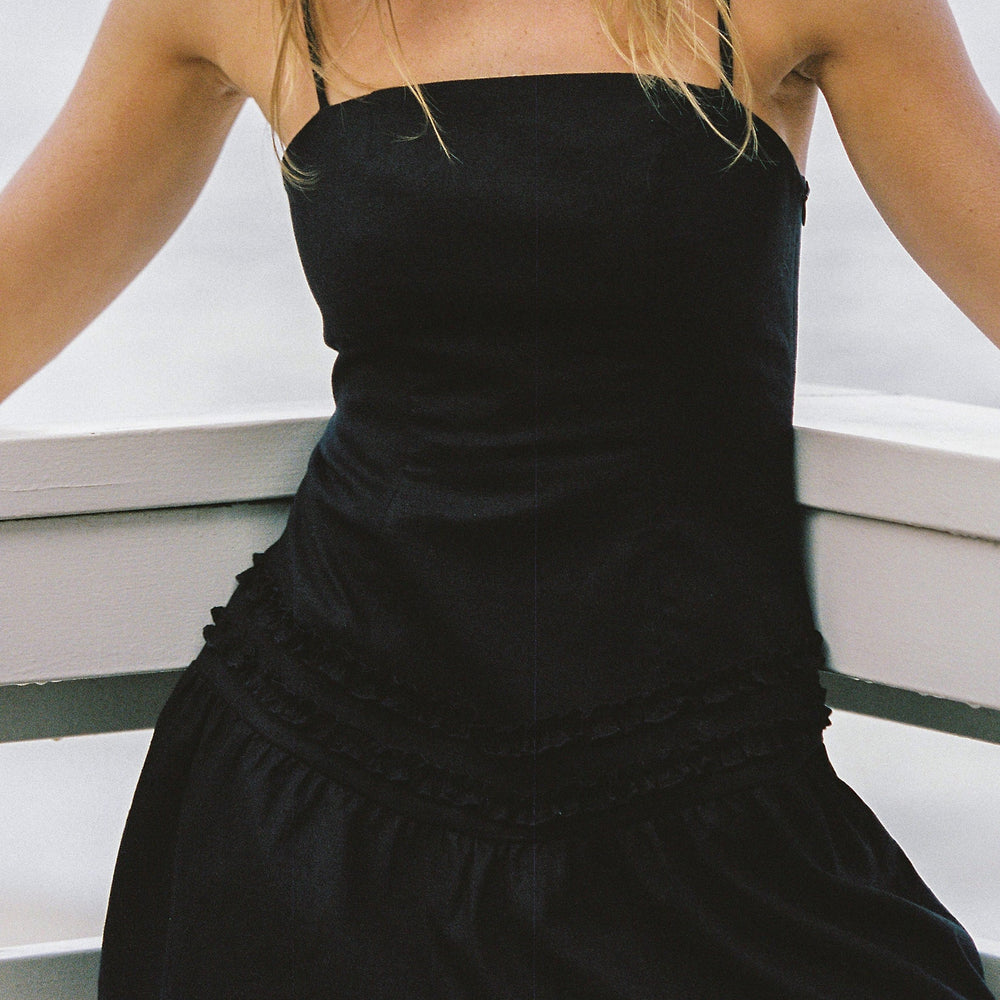 JUNI - Maya Mini Dress in Black