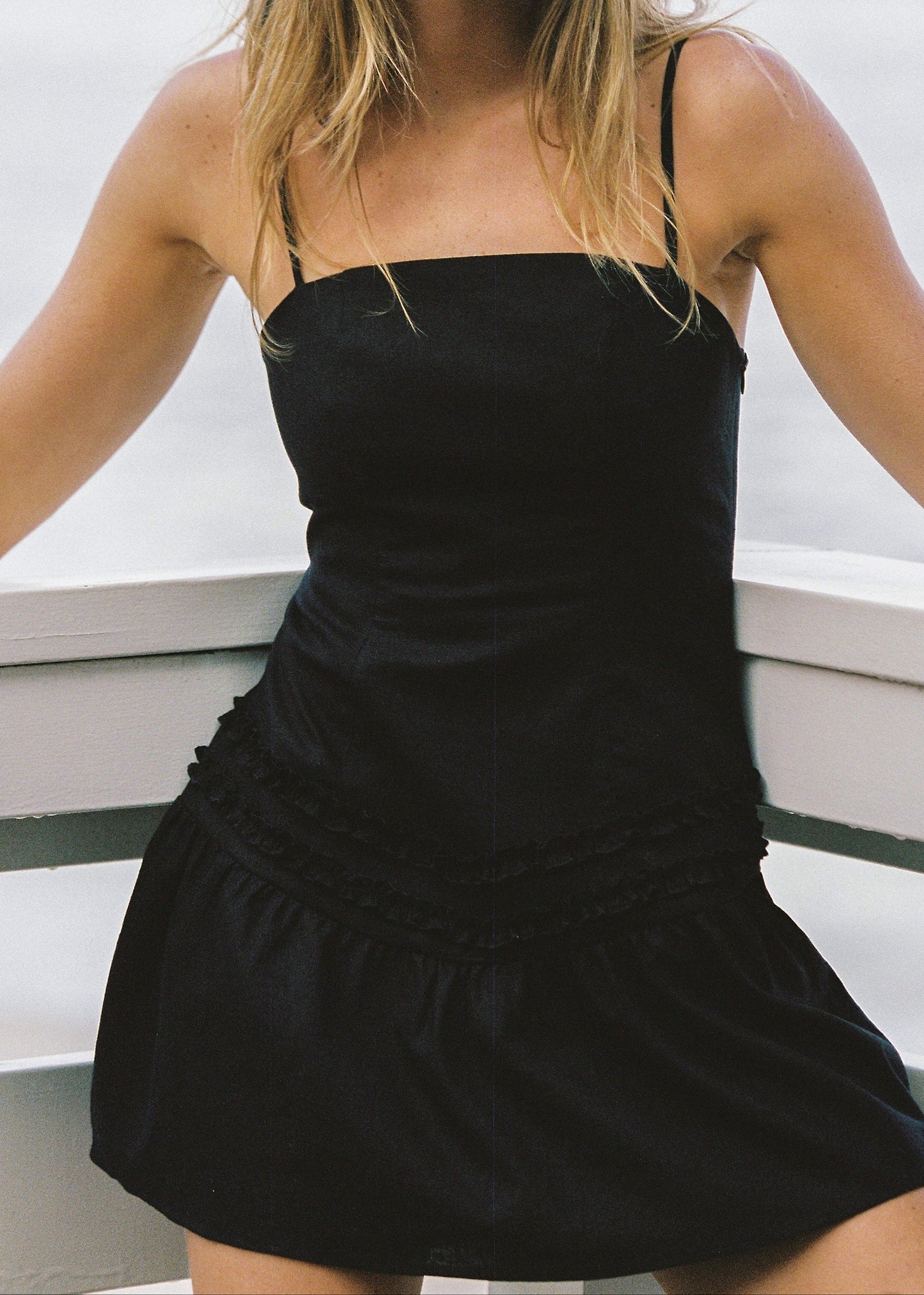 JUNI - Maya Mini Dress in Black