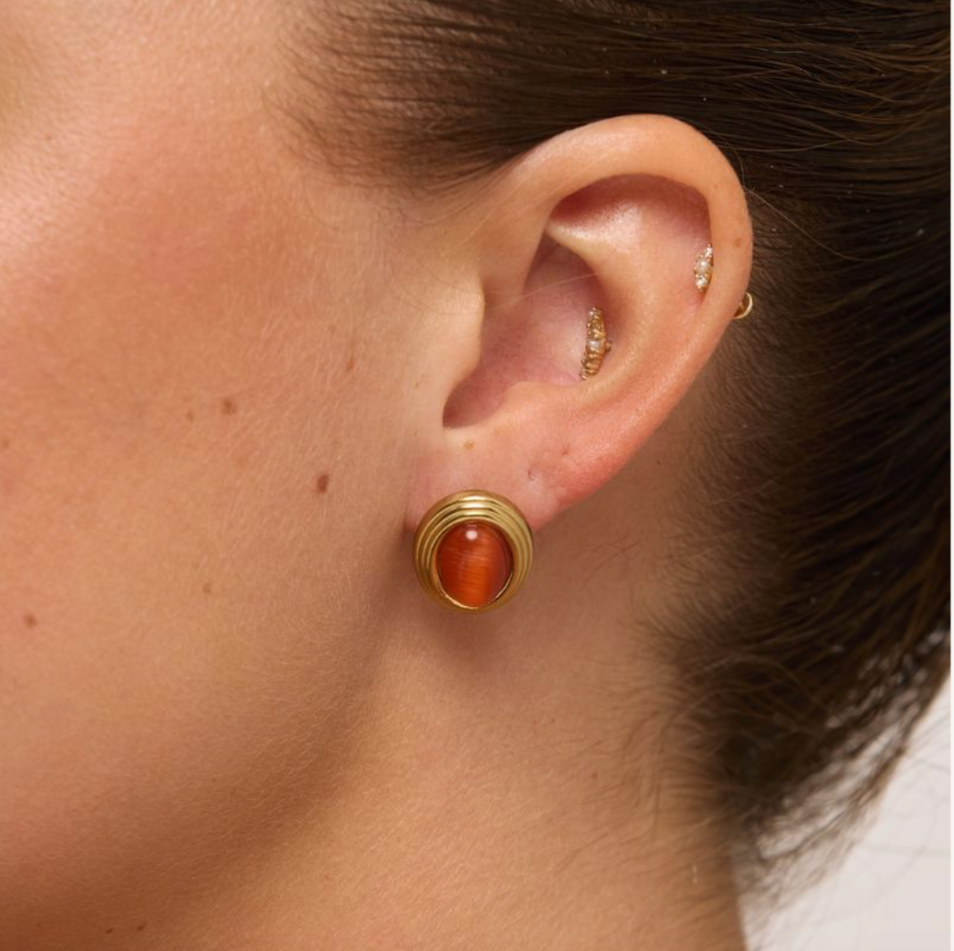 We Are Emte- Sorella Earrings in 18k Gold Plated + Copper