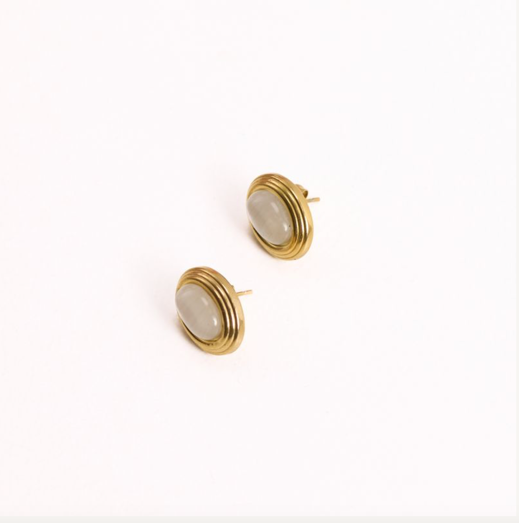 We Are Emte- Sorella Earrings in 18k Gold Plated + Moon Shimmer