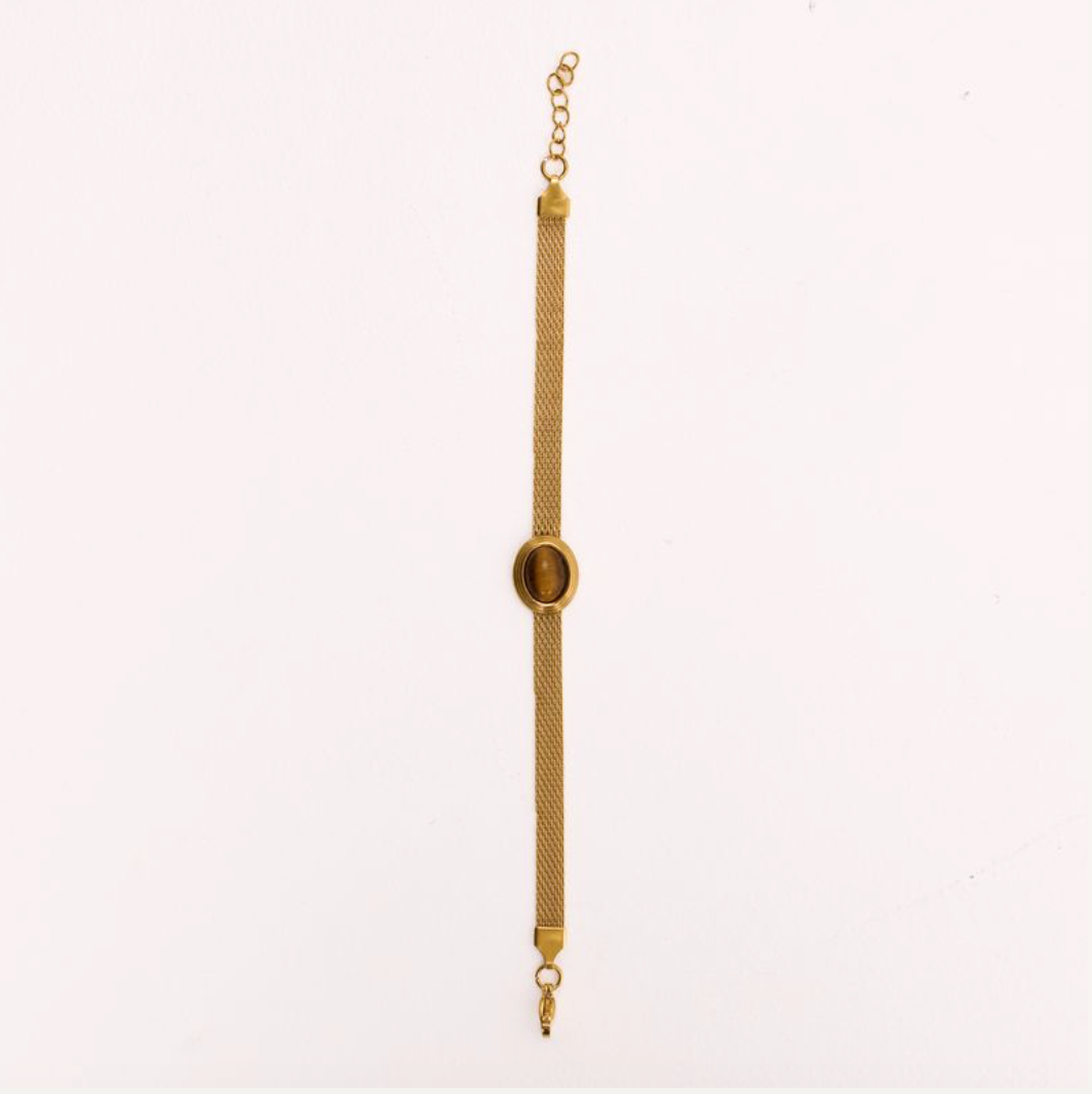 We Are Emte - Sorella Bracelet in 18k Gold Plated + TigersEye