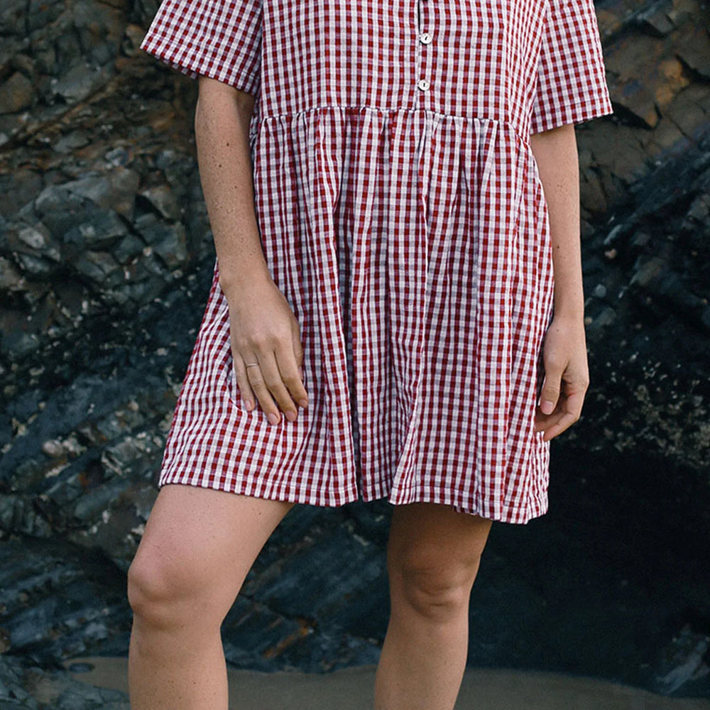 
                      
                        Bare Road - Darcey Mini Dress in Red Gingham
                      
                    