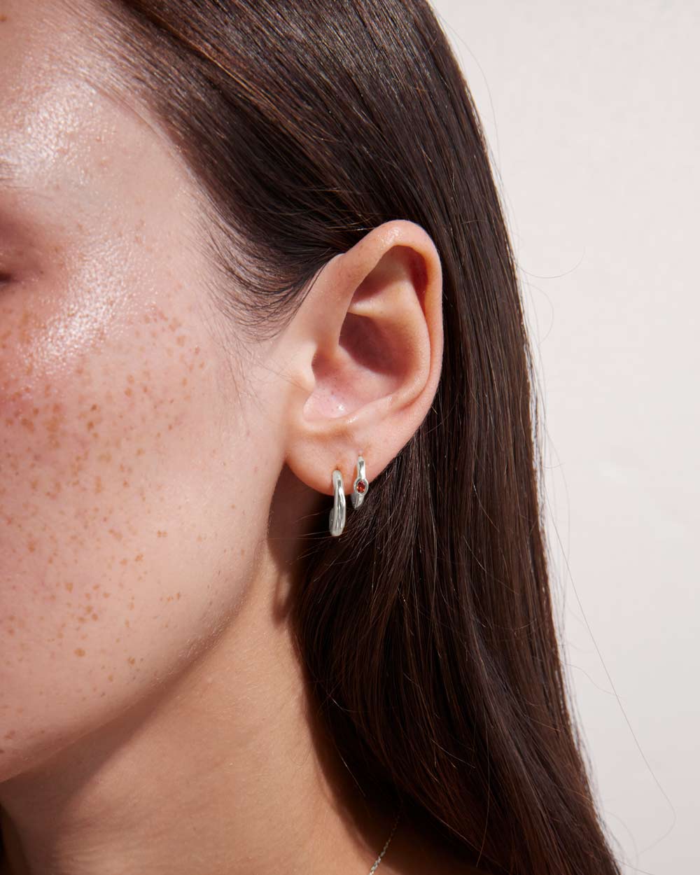 Kirstin Ash - Ember Hoops in Silver