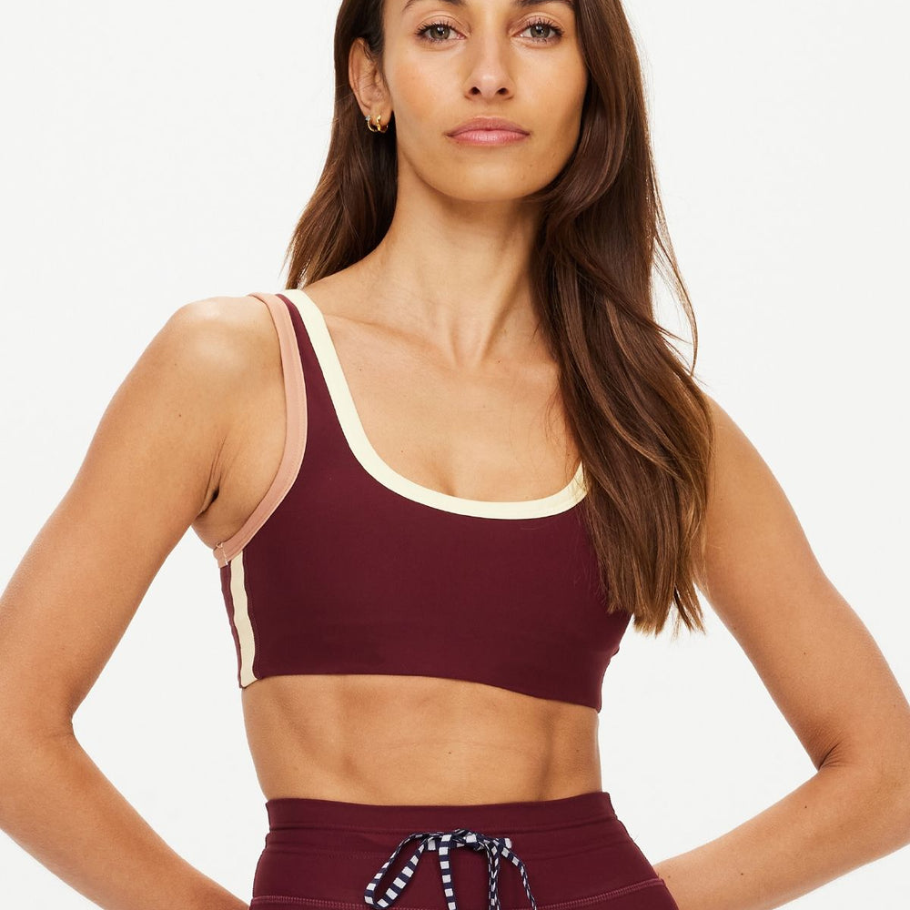 The Upside - Trail Harley Scoop Bra in Bordeaux