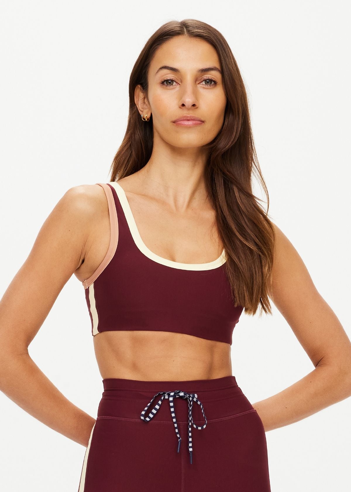 The Upside - Trail Harley Scoop Bra in Bordeaux