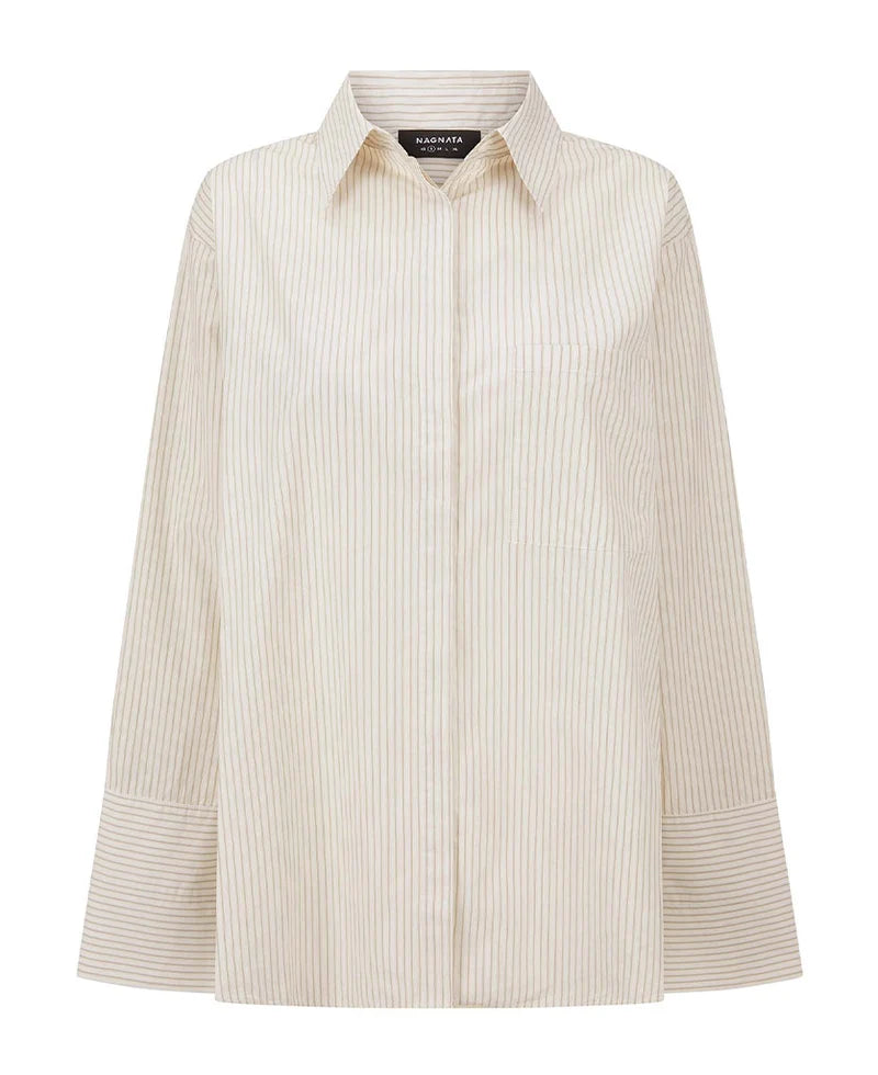 Nagnata - Organic Classic Shirt in Blanc