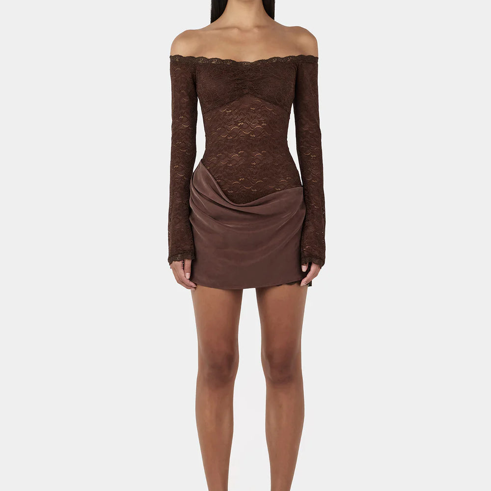 
                      
                        Ownley - Tahnee Mini Dress in Chocolate
                      
                    
