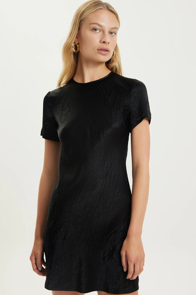 Third Form - Crush Bias Tee Mini Dress in Black