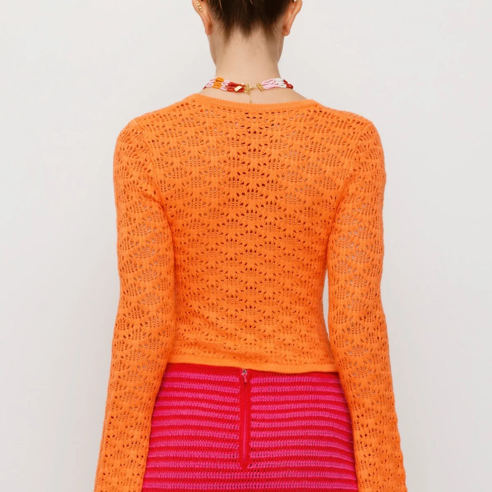 
                      
                        The Wolf Gang - Amara Knit Cardigan in Coral
                      
                    