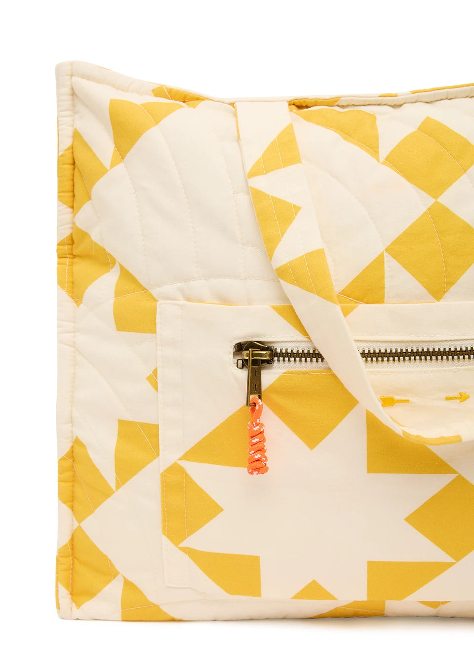 The Upside - Etoile Quilted Tote Bag in Golden Sand