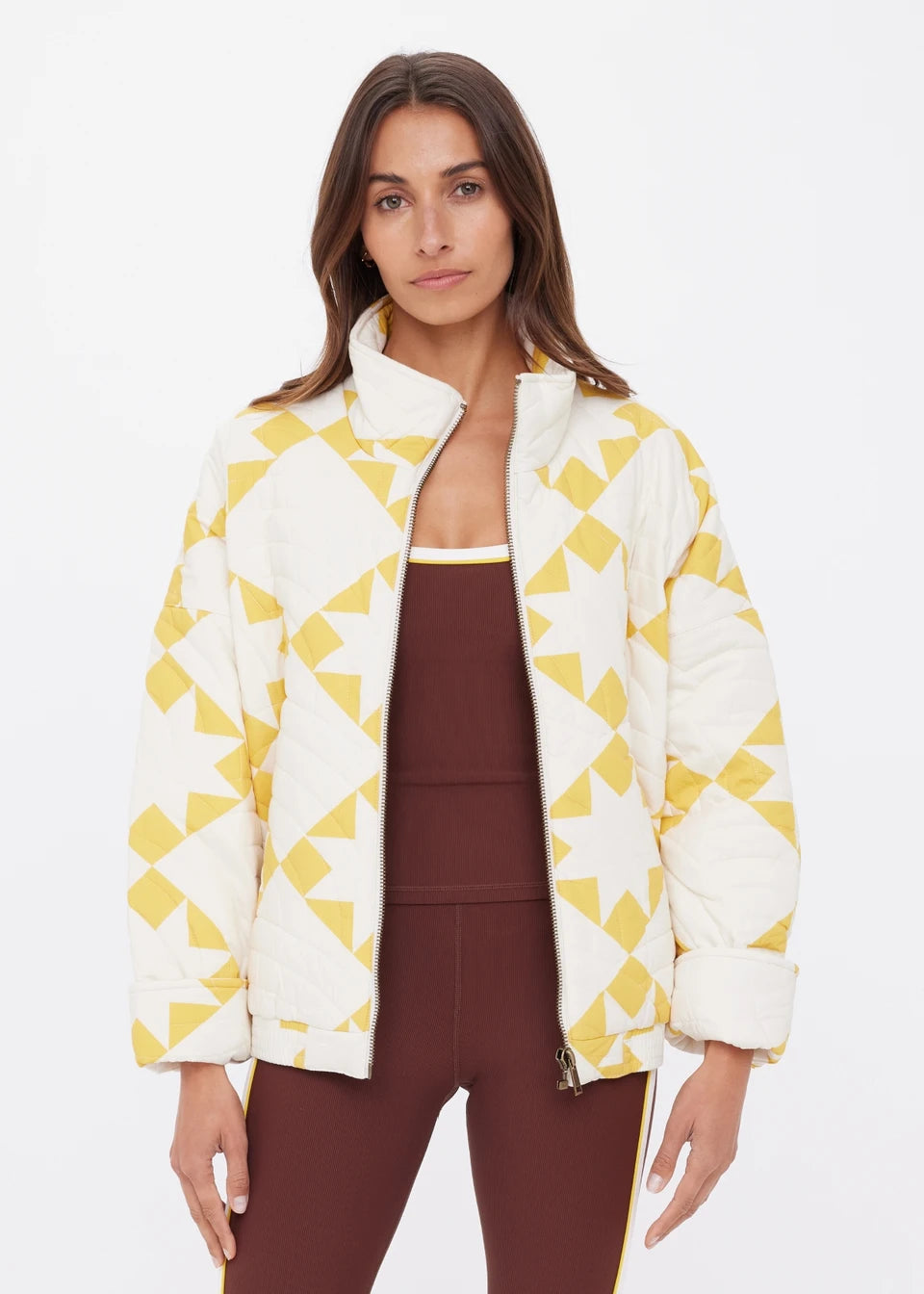 The Upside - Etoile Carmen Quilted Jacket in Golden Sand