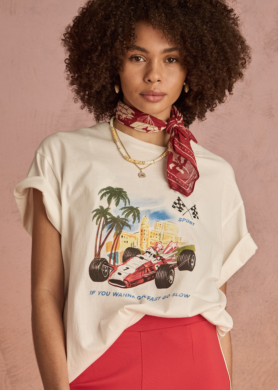 The Upside - Raceway Sammi Tee in Natural