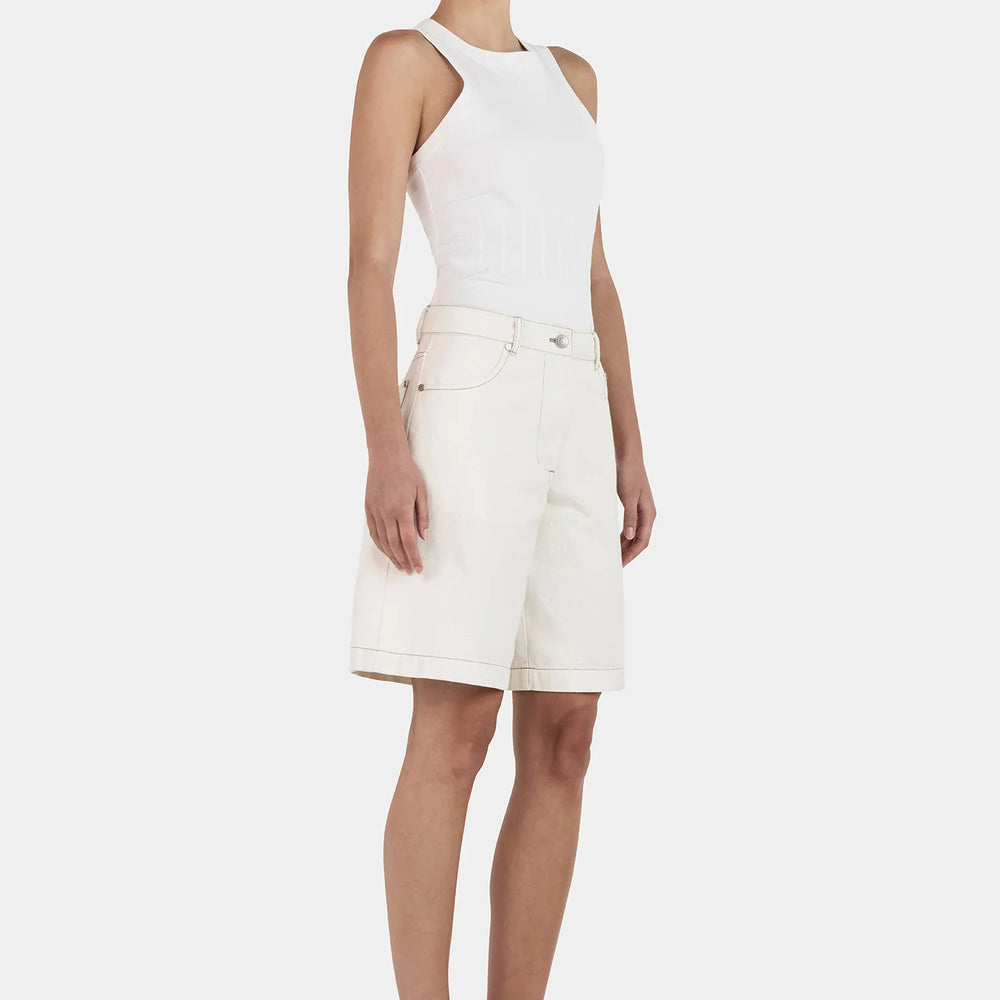 
                      
                        Hansen and Gretel - Jessie Denim Jorts in Ecru
                      
                    