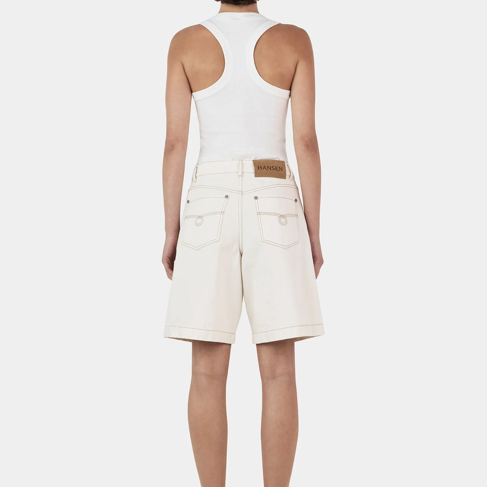 Hansen and Gretel - Jessie Denim Jorts in Ecru