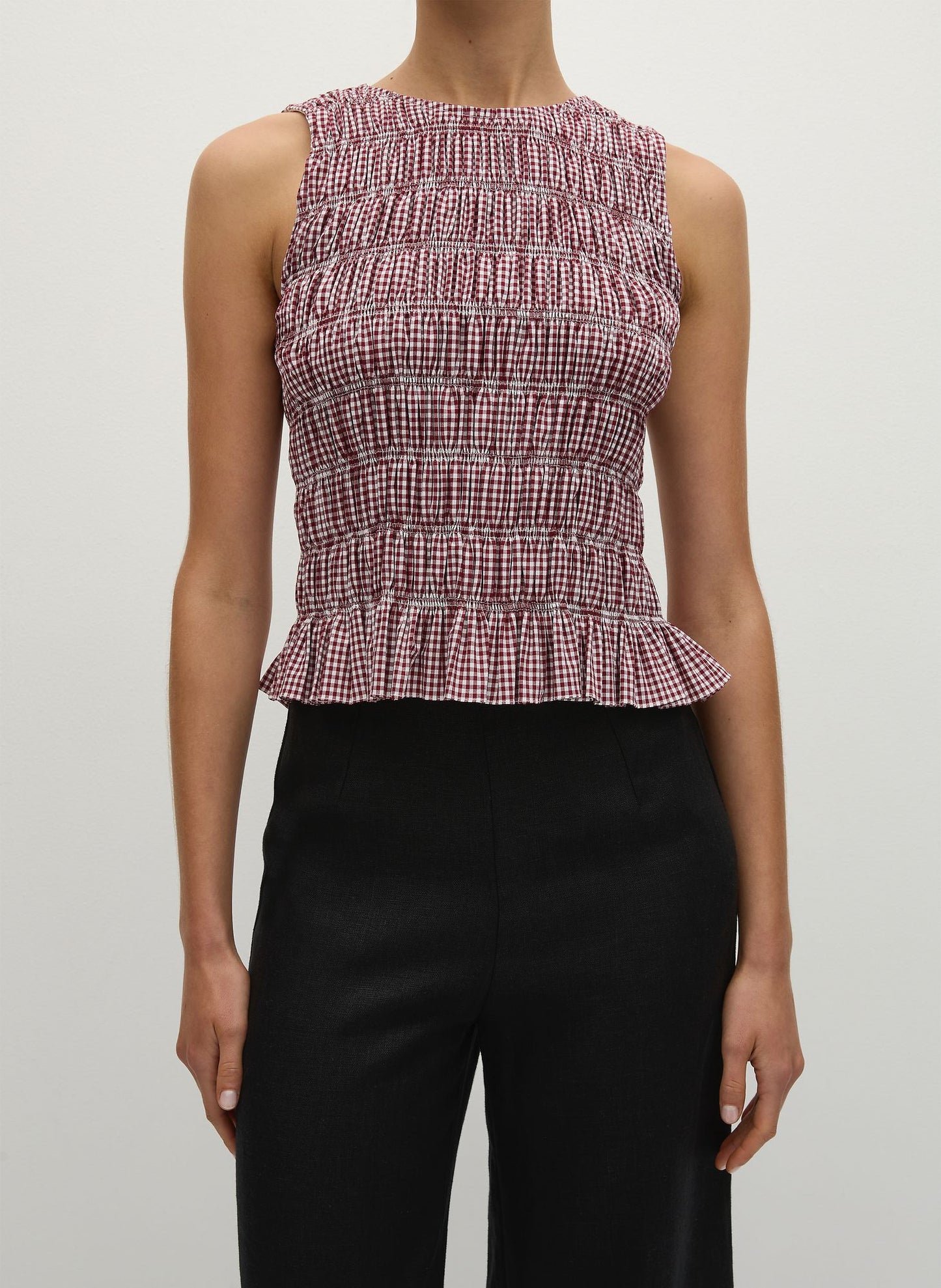 Faithfull The Brand - Heidi Top in Deep Red Gingham
