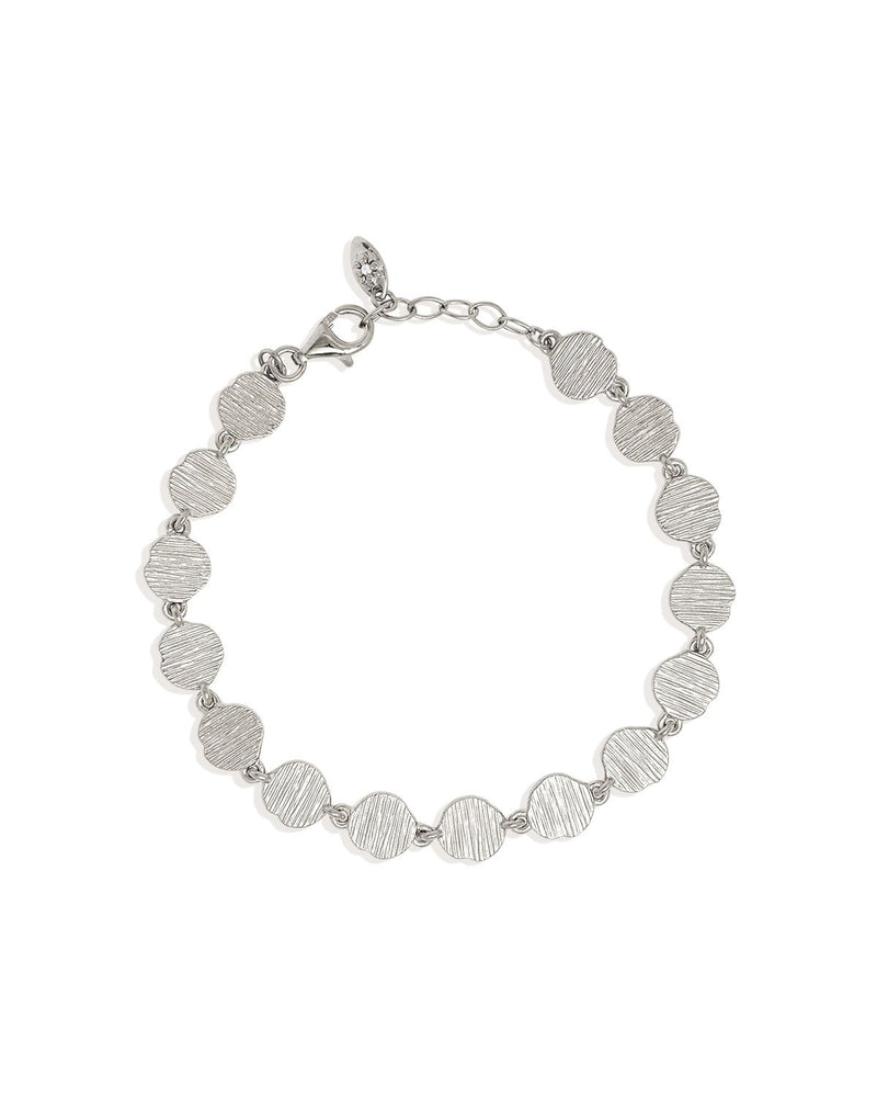 By Charlotte - Woven Light Coin Bracelet in Silver