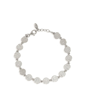 By Charlotte - Woven Light Coin Bracelet in Silver