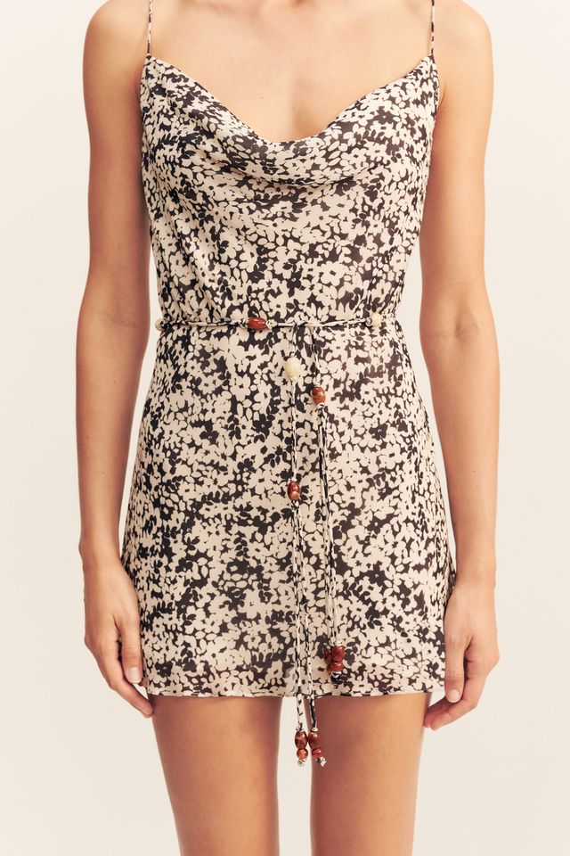 
                      
                        Shona Joy - Ophelia Cowl Mini Dress in Ornamental Belt
                      
                    