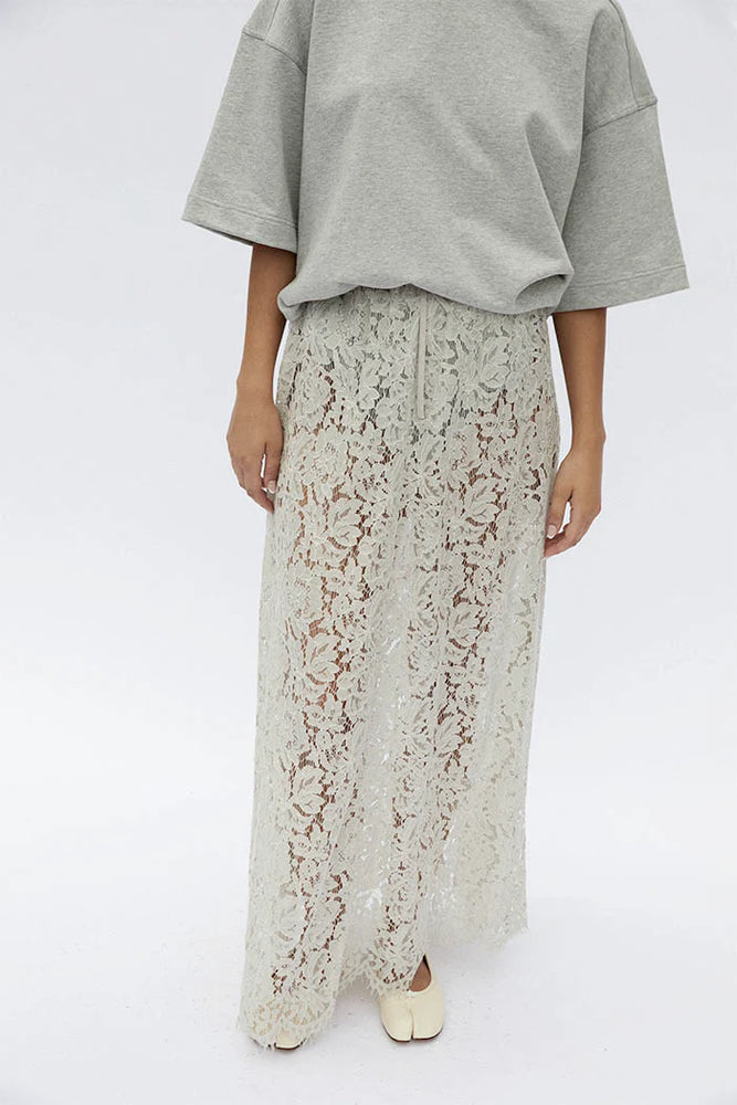 Blanca - Zanzi Lace Skirt in Grey