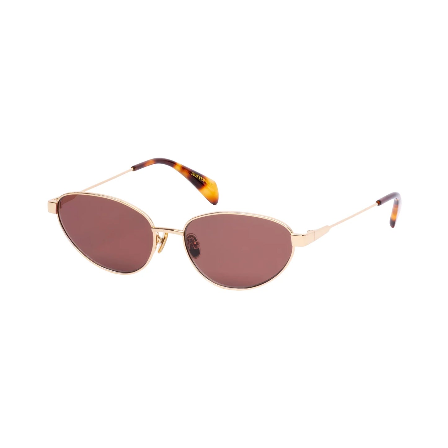 180EYEWEAR- Zephyr in Gold + Brown Lens