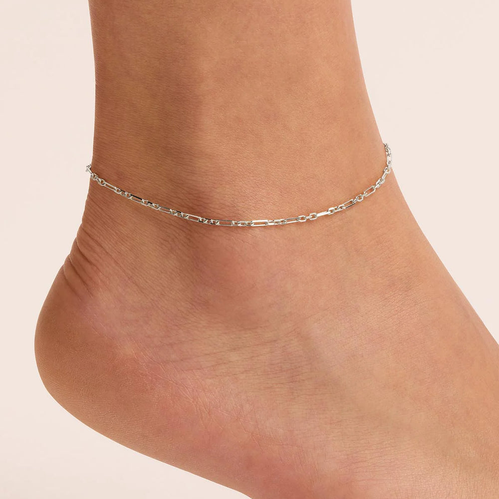 
                      
                        By Charlotte - Mixed Link Chain Anklet in Silver
                      
                    