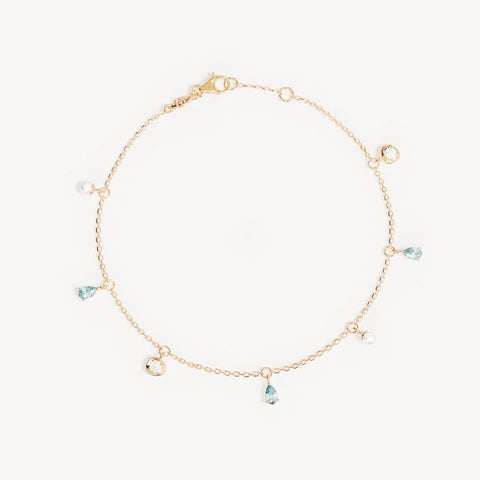 By Charlotte - Breathe in Stillness Anklet in Gold