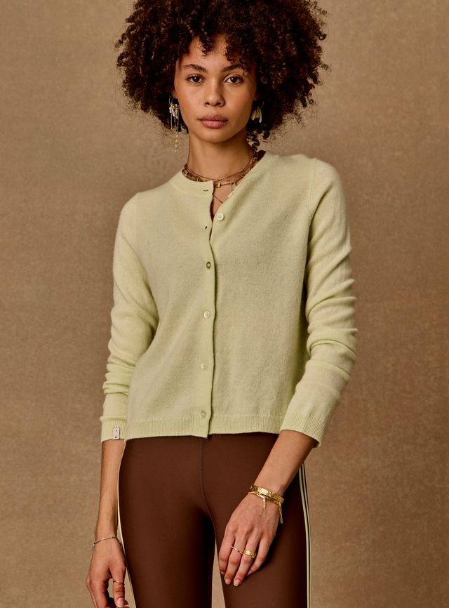 The Upside - Sanika Cashmere Cardigan in Matcha