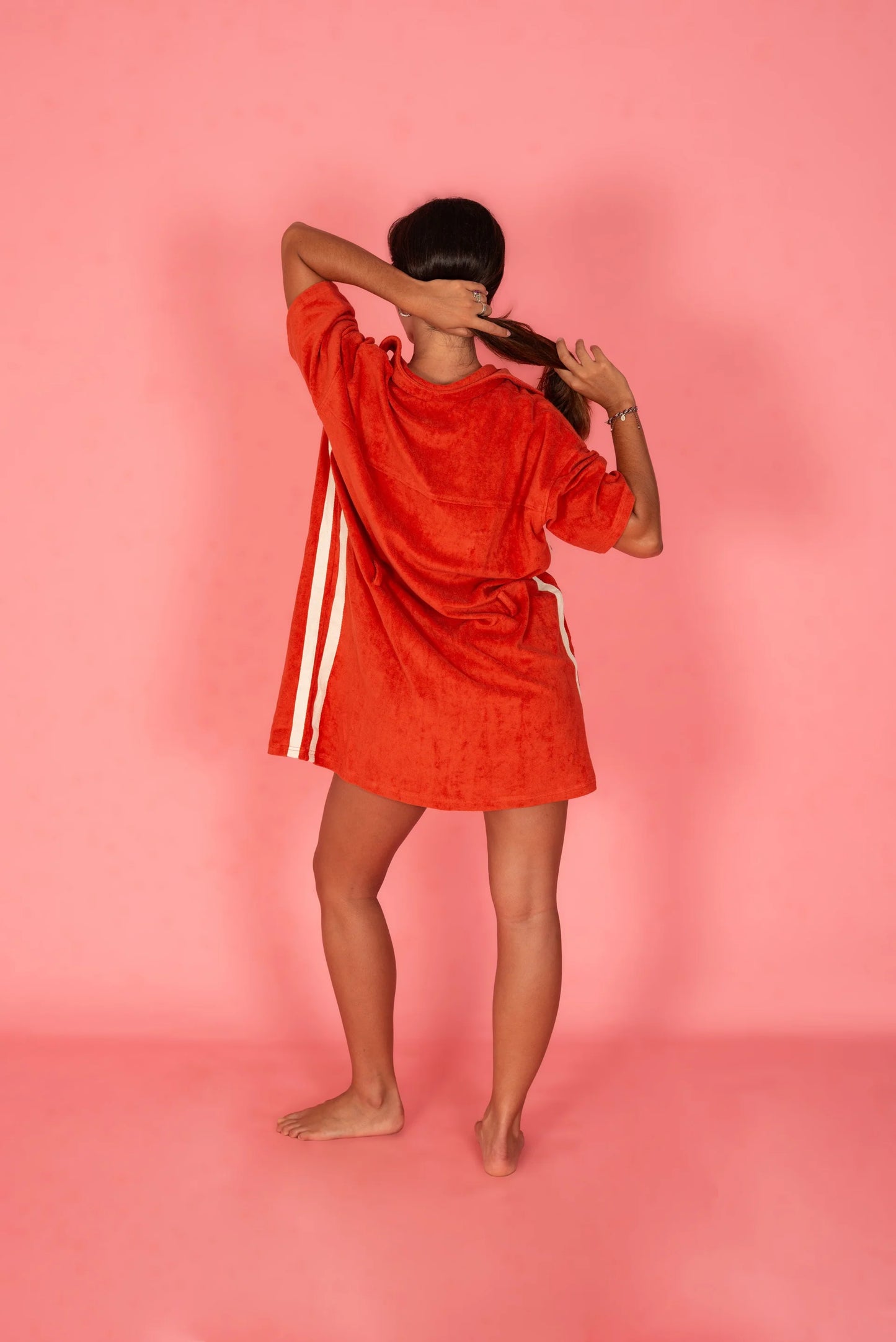 Atmosea - Terry Shirt Dress in Red