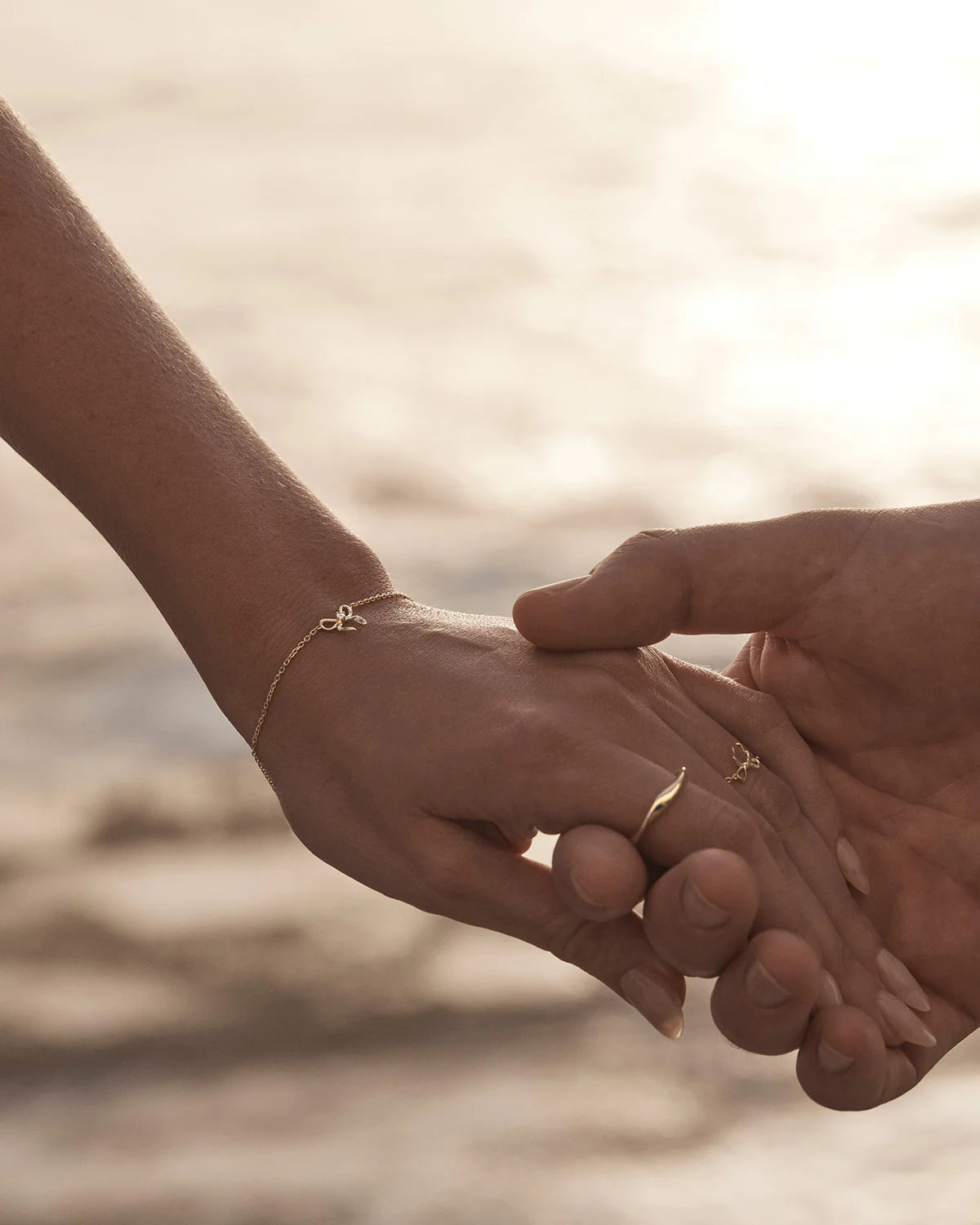 By Charlotte - Forever More Bow Bracelet in Gold