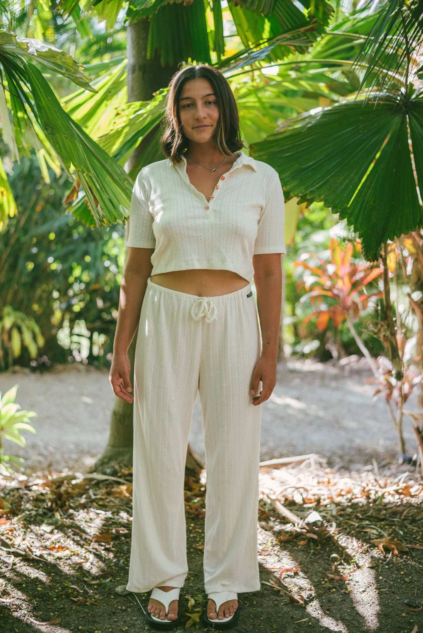 Atmosea - Beach PJ Pant in Cream Pointelle