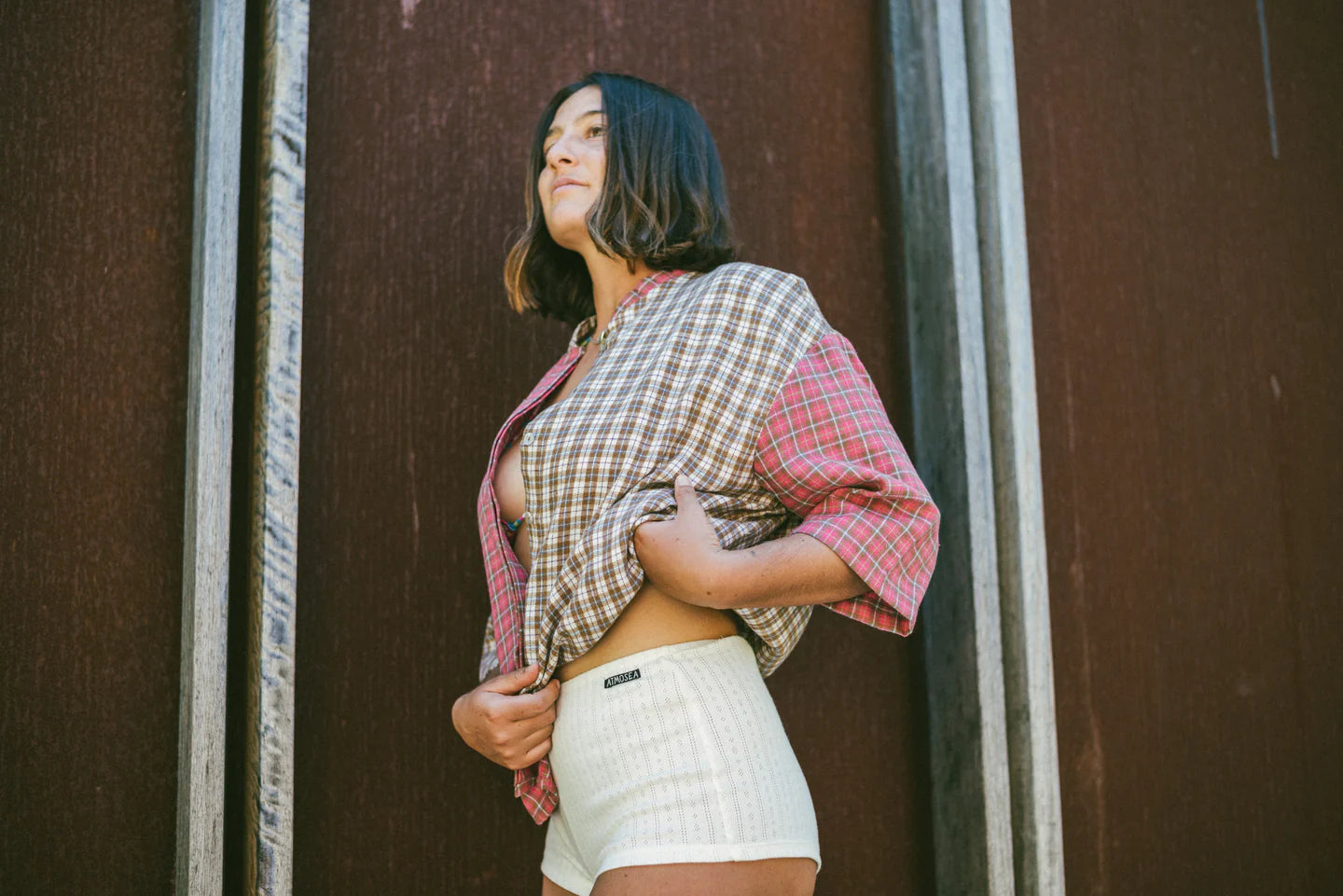 Atmosea - Beach PJ Short in Cream Pointelle