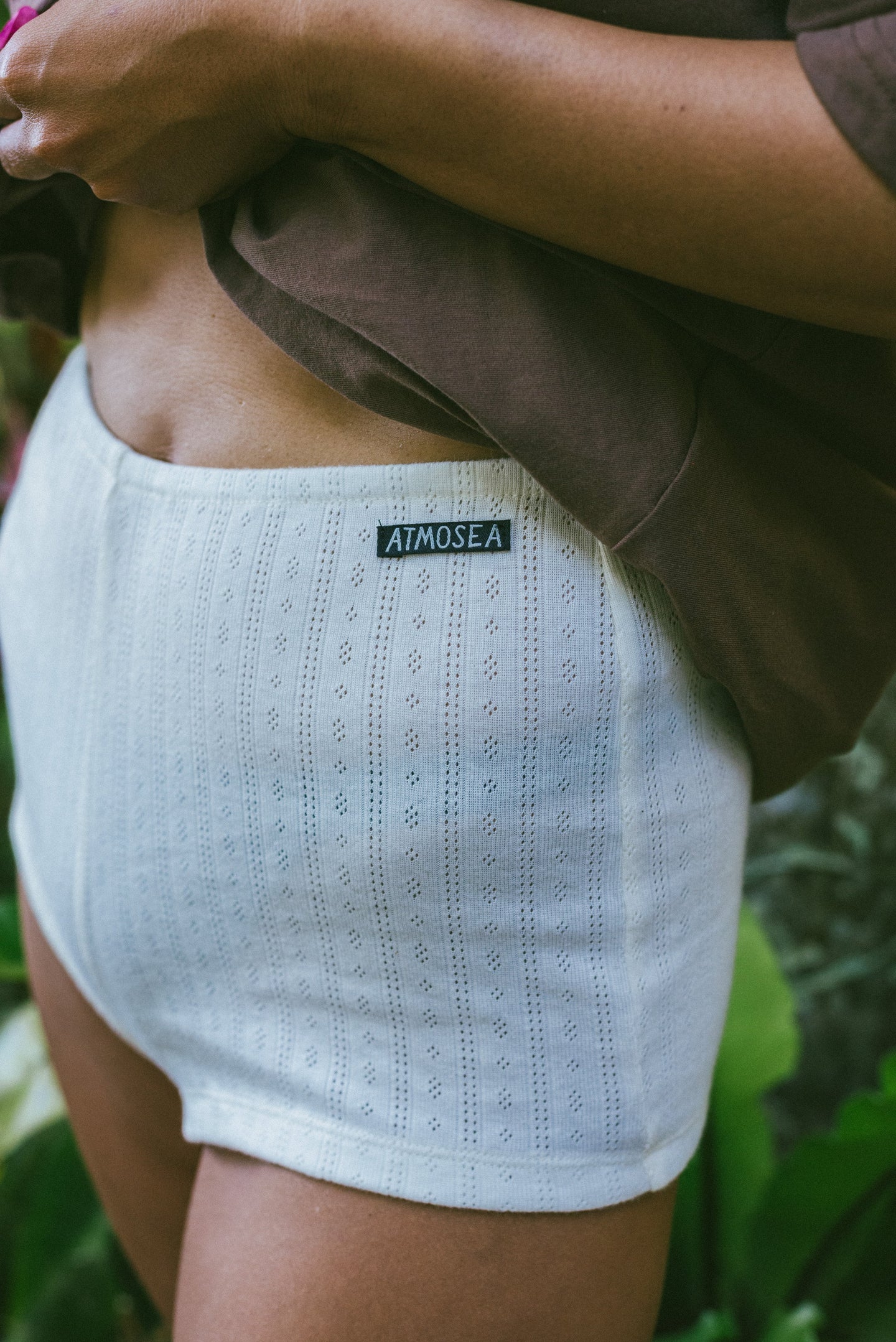 Atmosea - Beach PJ Short in Cream Pointelle