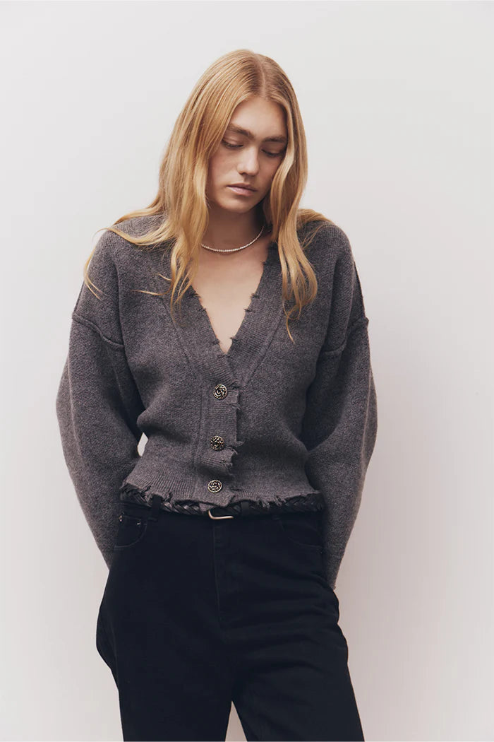 Blanca - Pepa Cardigan in Grey