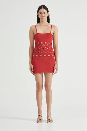 
            
                Load image into Gallery viewer, Third Form - Break Away Knit Mini Slip in Scarlet
            
        