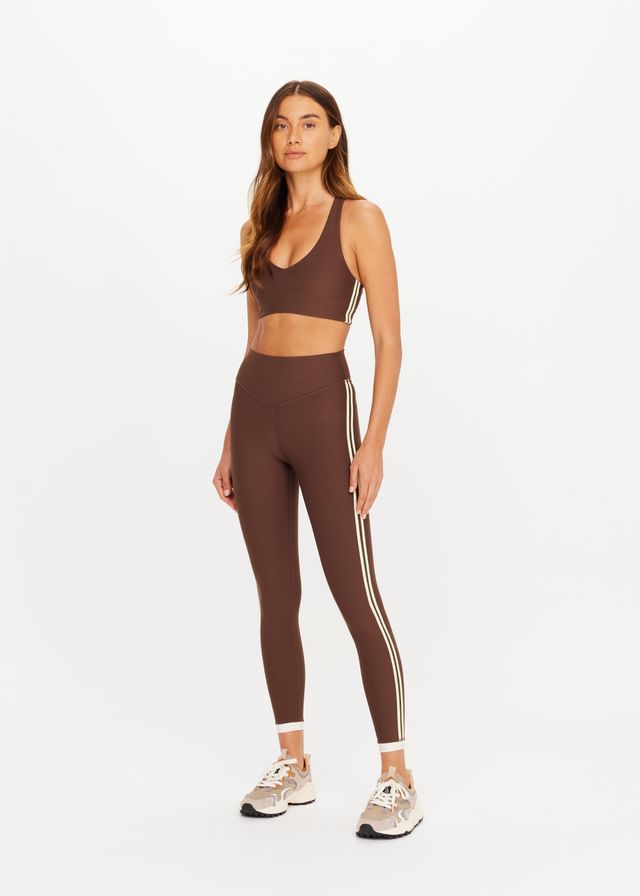 The Upside - Datonya 25inch High Midi Pant in Chocolate