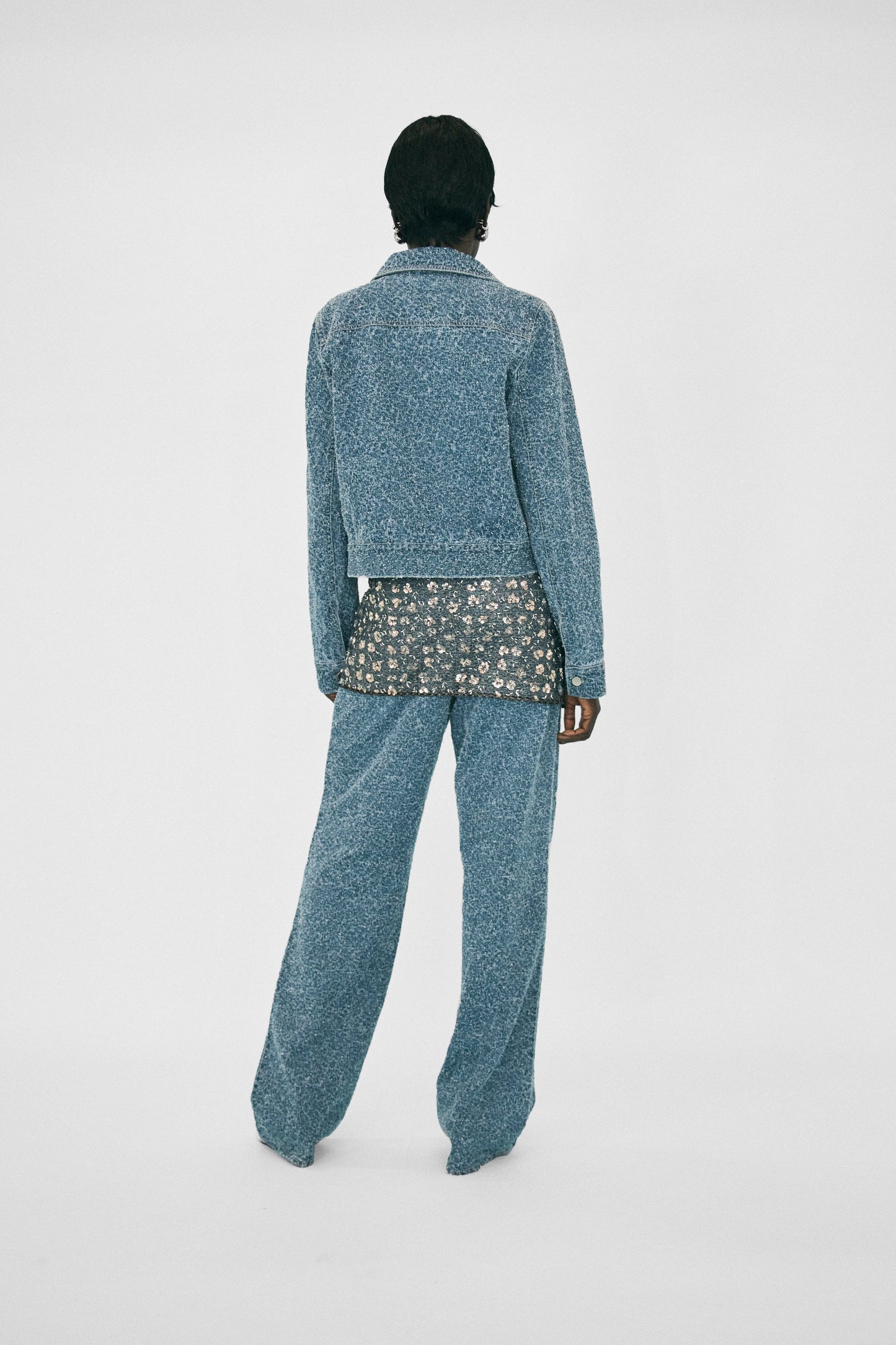 Third Form - Celestial Scarf Belt in Silver Sequin