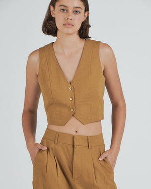 
            
                Load image into Gallery viewer, Charlie Holiday - Camilla Vest in Olive
            
        