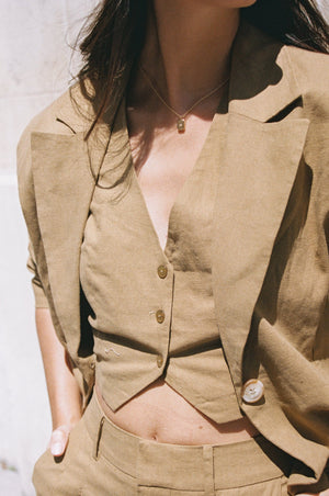 
            
                Load image into Gallery viewer, Charlie Holiday - Camilla Vest in Olive
            
        