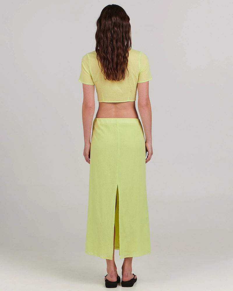 Charlie Holiday - Zephyr Tie Top in Lime