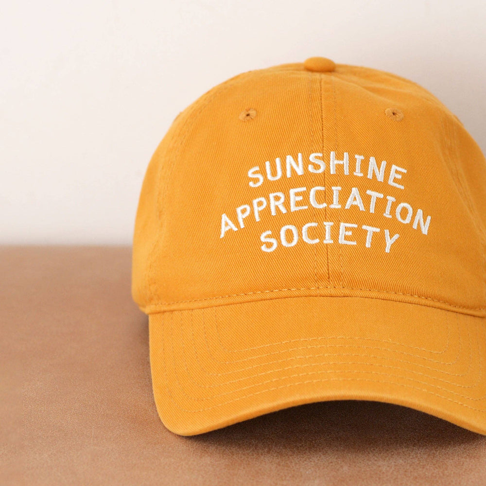Sunshine Appreciation Society - Cotton Baseball Cap - Yellow