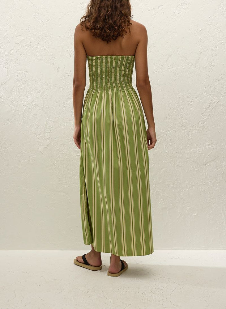 Faithfull The Brand - Jamie Midi Dress in Ombre Stripe Juniper