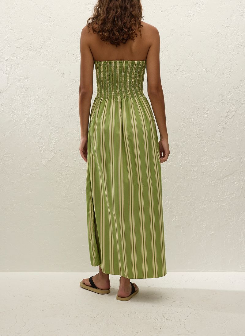 Faithfull The Brand - Jamie Midi Dress in Ombre Stripe Juniper