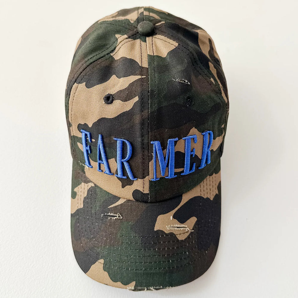 Far Mer by Whitney - Distressed Camo Cap