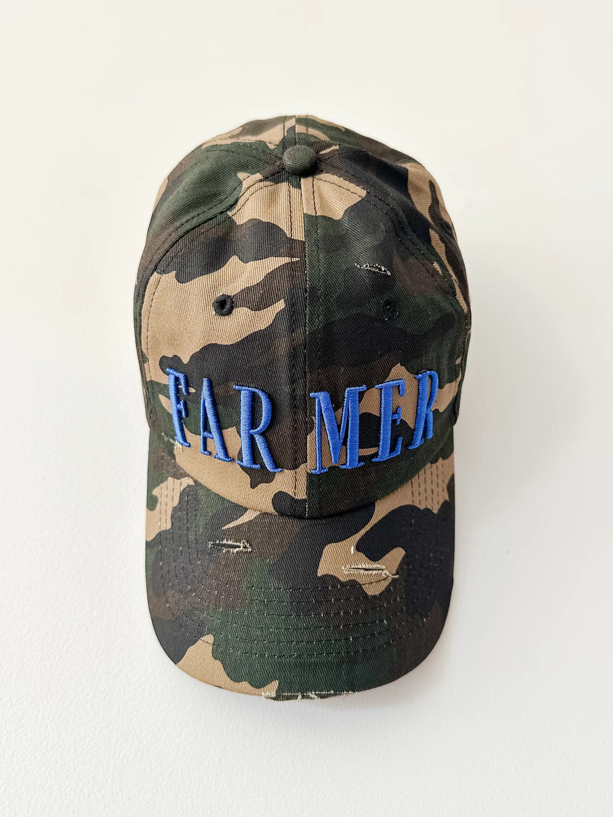 Far Mer by Whitney - Distressed Camo Cap