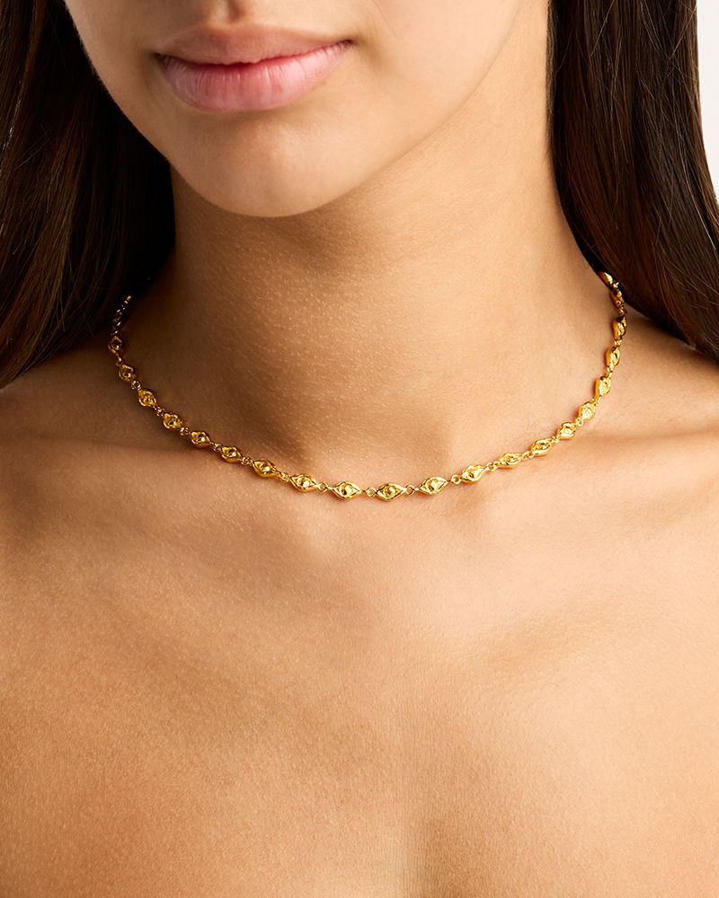 By Charlotte - Lucky Eyes Choker in Gold