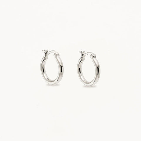 By Charlotte - Small Sunrise Hoops in Silver