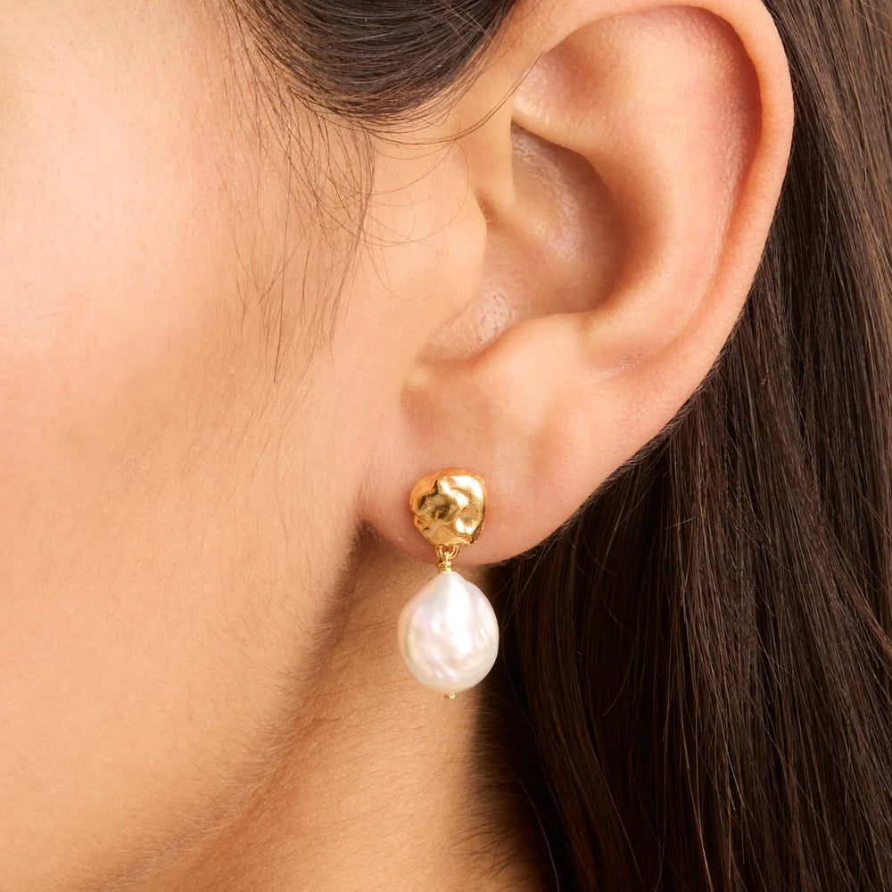 
                      
                        By Charlotte - Endless Grace Pearl Drop Earrings in Gold
                      
                    