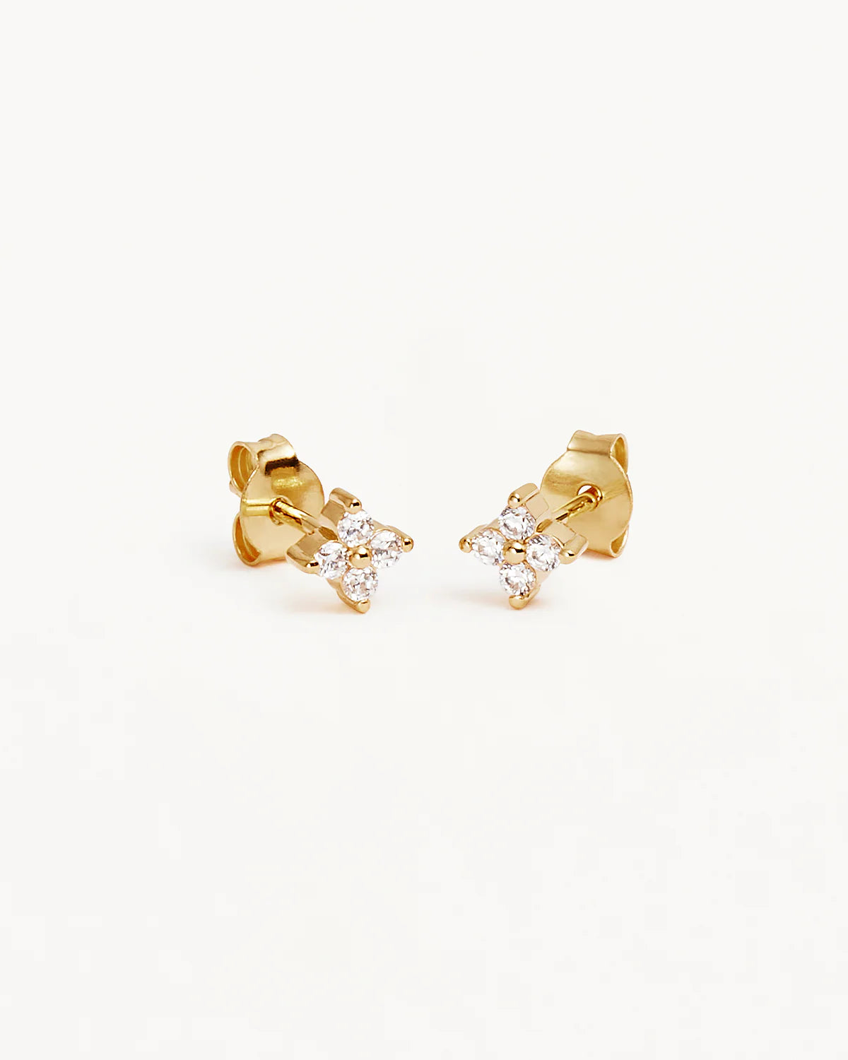 By Charlotte - Crystal Bloom Stud Earrings in Gold